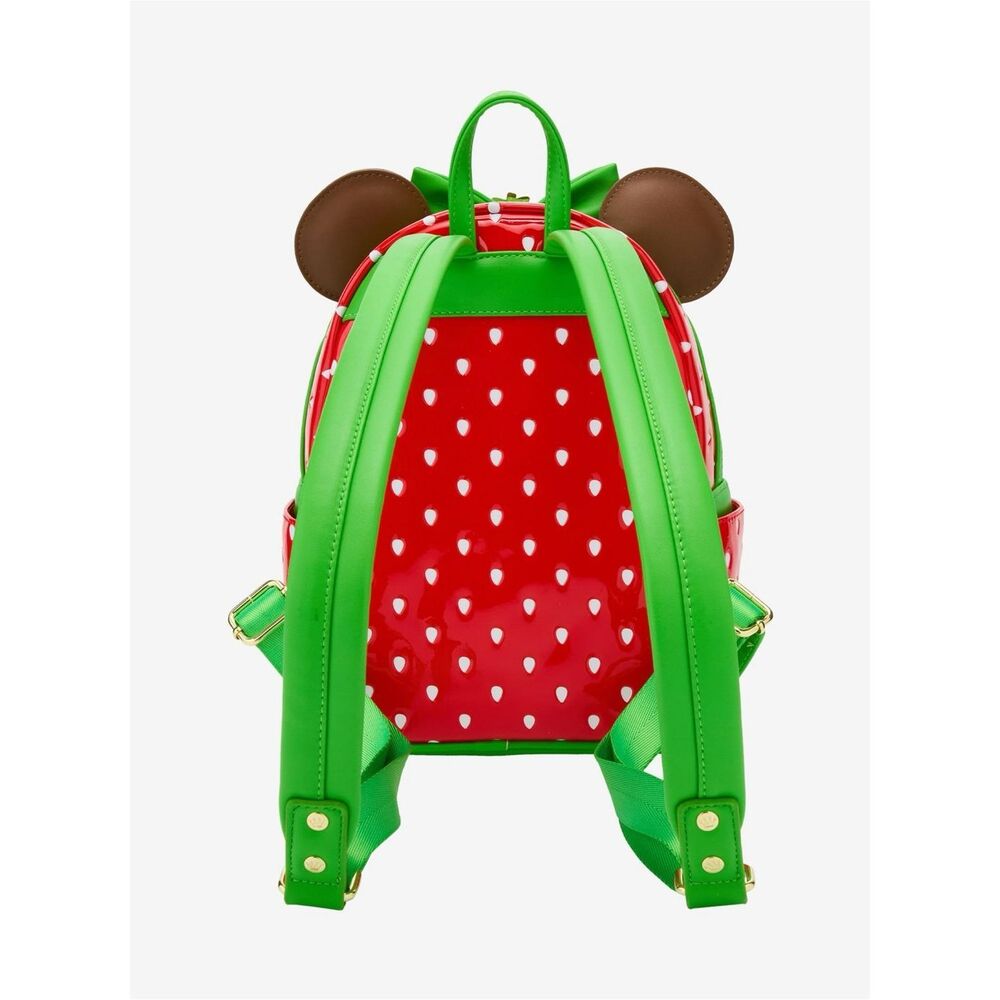 Loungefly Disney Minnie Mouse Chocolate Dipped Strawberry Ears Mini Backpack - Picture 4 of 5